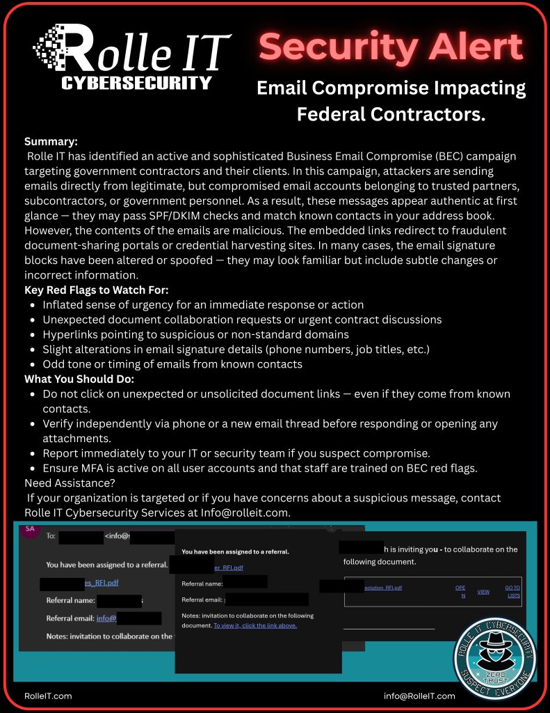 business email compromise warning